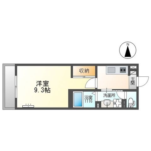 拡大写真:旭区清水1丁目アパート新築工事 1階101の間取り