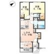 長久手市岩作東中新築アパートの間取図