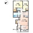 長久手市岩作東中新築アパートの間取図