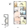 長久手市岩作東中新築アパートの間取図