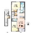 仮）ひたちなか市勝倉新築アパートＢ棟の間取図
