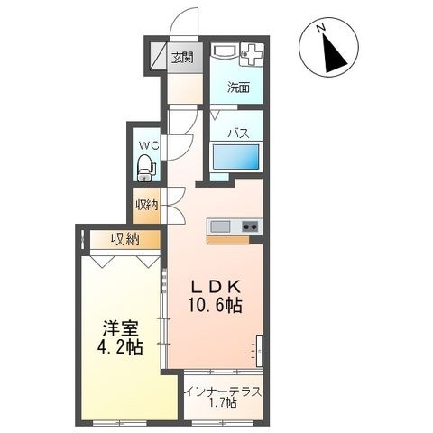 拡大写真:仮)日和田町川坂新築アパート 1階103の間取り