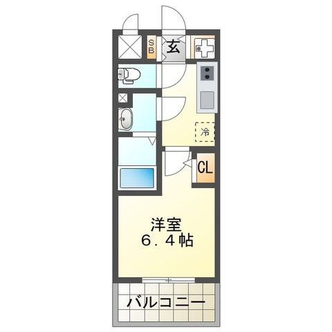 拡大写真:エスリードレジデンスグラン大阪福島ノース 3階302の間取り