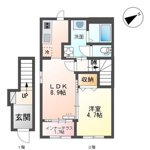 拡大写真:【仮称】赤羽根新築計画 2階201の間取り