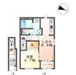 北区今羽町アパート新築工事の間取図