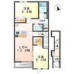 (仮)土佐山田町新築アパートの間取図