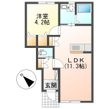 （仮称）甲西駅前新築アパートの間取図