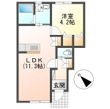 （仮称）甲西駅前新築アパートの間取図