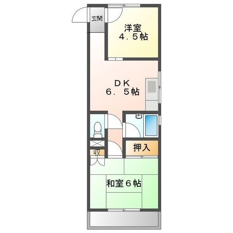 拡大写真：鎌田マンション 5階501の間取り