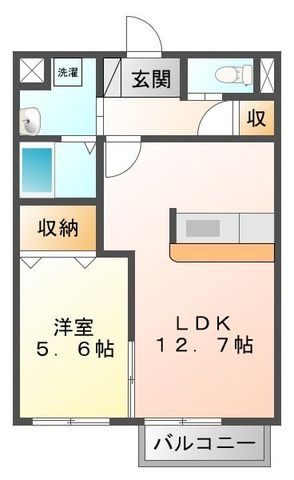 拡大写真:一宮市平島1丁目 1階102の間取り