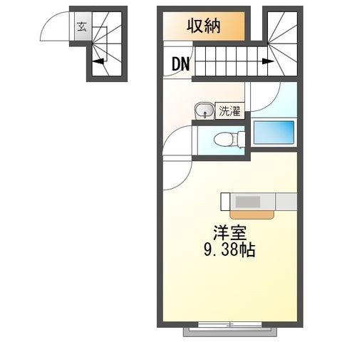 拡大写真:一宮市大江2丁目 2階201の間取り