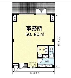 拡大写真：ニューワールド 1階101の間取り