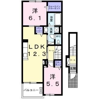 拡大写真:サリーレⅢ 2階201の間取り