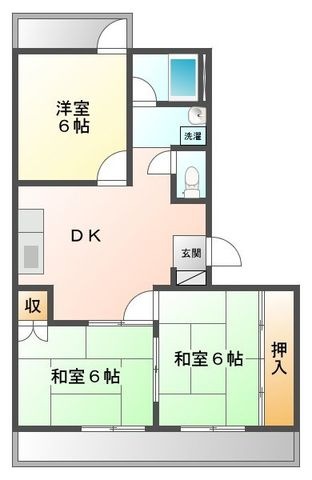 拡大写真：各務原市鵜沼羽場町５丁目 3階235の間取り