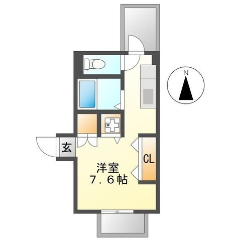 拡大写真:名古屋市千種区東山通3丁目 6階603の間取り