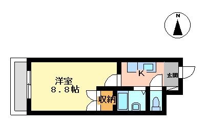 拡大写真：名古屋市名東区社台１丁目 4階B405の間取り