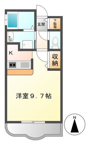 拡大写真:名古屋市名東区宝が丘 3階302の間取り