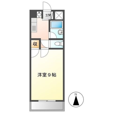 拡大写真:名古屋市名東区高社2丁目 3階307の間取り