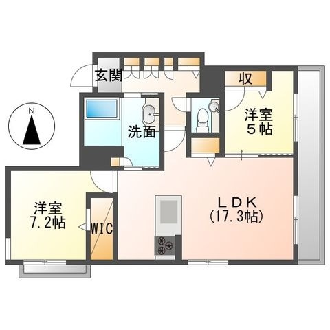 拡大写真：名古屋市名東区照が丘 2階202の間取り