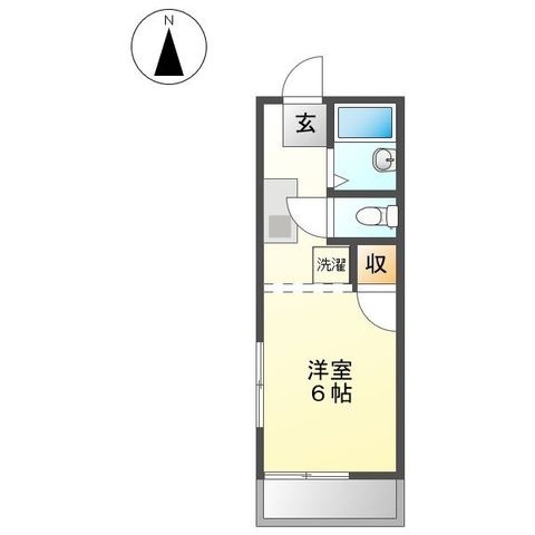 拡大写真:アネックスB 2階201の間取り