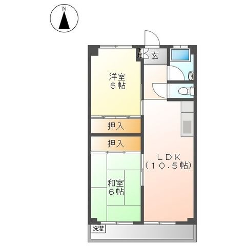 拡大写真:白竜ビル 4階401の間取り