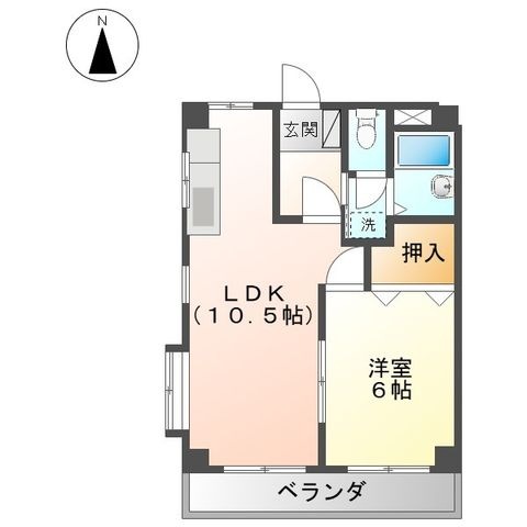 拡大写真:中久ビル 4階403の間取り