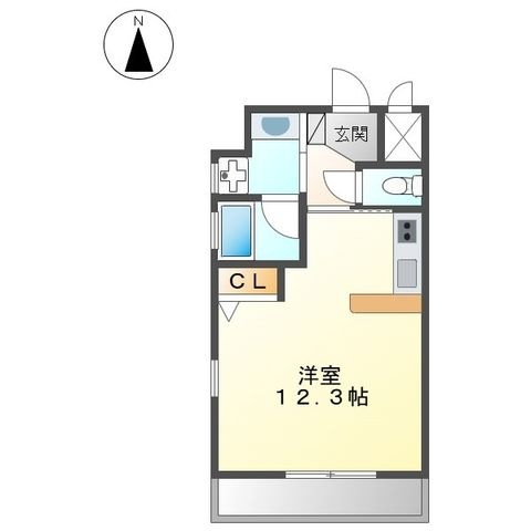 拡大写真:シャトレ 2階202の間取り