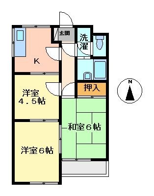 拡大写真：太田市藪塚町 2階2-Bの間取り