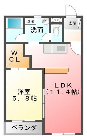 拡大写真:ロワイヤル御幸Ⅱ 2階00203の間取り