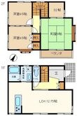 大沢貸家の間取図
