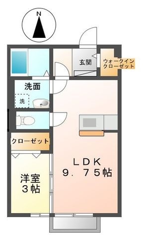 拡大写真:アルシオーネD棟 1階103の間取り