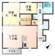 クレール富久 Bの間取図