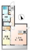 カスタリア Bの間取図