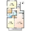 カーザ ナチュラーレ B棟の間取図