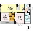 ディアライズ小郡船倉町 E棟の間取図