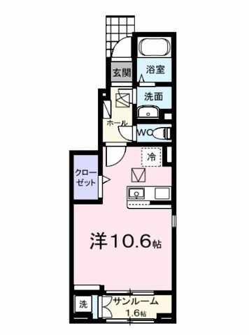 拡大写真:ウナ カーサ シクーラ 1階101の間取り