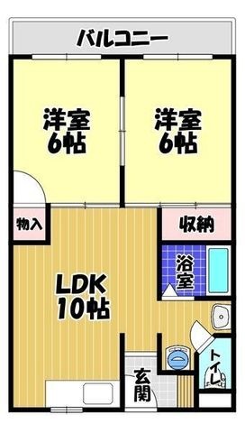 拡大写真:滝谷ユタカハイツ 2階205の間取り