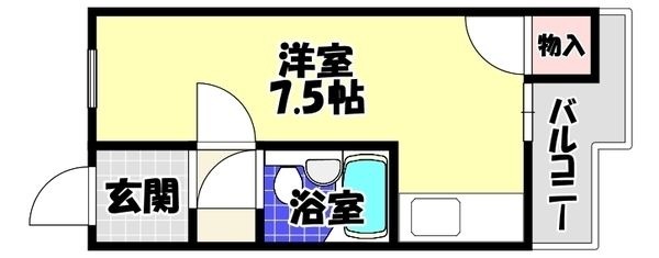拡大写真:RIZEONE富田林レジデンス1 2階201の間取り