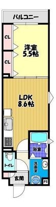 クリエオーレ誉田の間取図