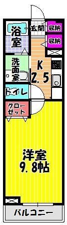 拡大写真:ビッグ ウエスト 1階112の間取り