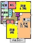 プランドール セレナ A棟の間取図