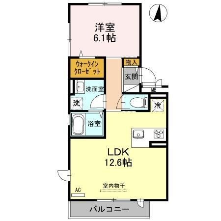 拡大写真:レフィナードKHY 2 2階202の間取り