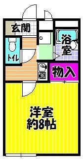 拡大写真：レオパレス外環富田林３ 1階102の間取り