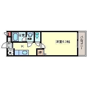 拡大写真:泉大津市昭和町 1階103の間取り