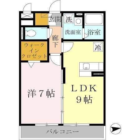 拡大写真:堺市西区鳳中町7丁 3階302の間取り