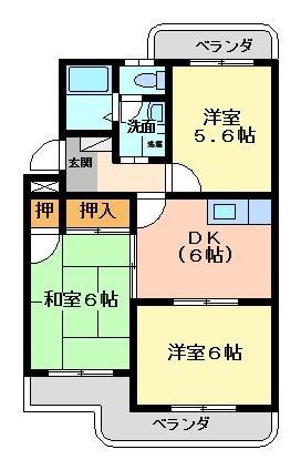 拡大写真：アーリー・１ 2階202の間取り