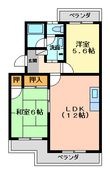 写真：メイ’９２ 2階201の間取図