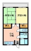 写真：ハイツ梅澤　A棟B棟 2階A202の間取図