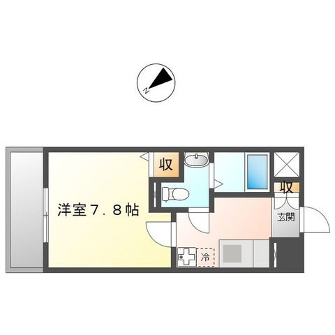 拡大写真:インプルーブ新川崎 3階302の間取り