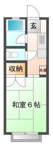 拡大写真:千葉市花見川区幕張町5丁目 2階206の間取り